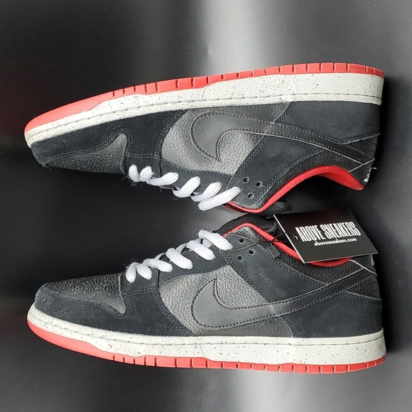NIKE SB DUNK LOW PRO BLACK CEMENT - Picture 5 of 12